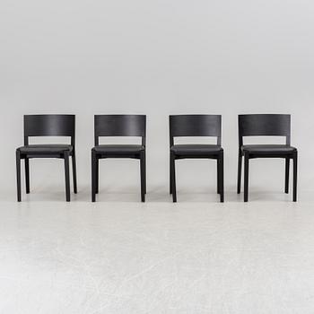 PIERO LISSONI, four 'Lario' oak chairs from Porro, Italy.