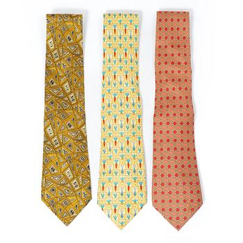 Hermès, ties, 3 pcs.