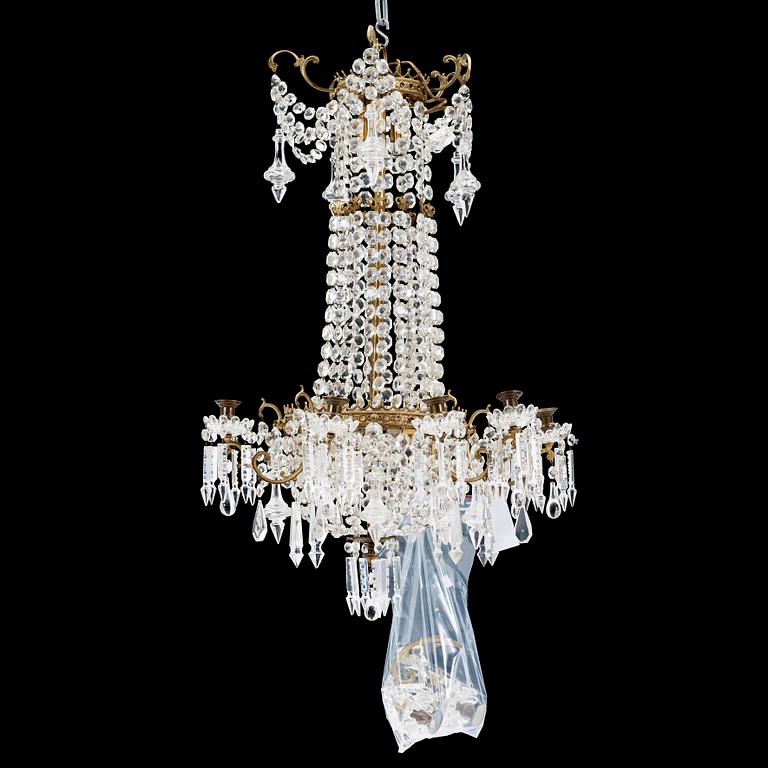 LJUSKRONA, oscariansk, 1800-talets slut. Höjd ca 90cm.