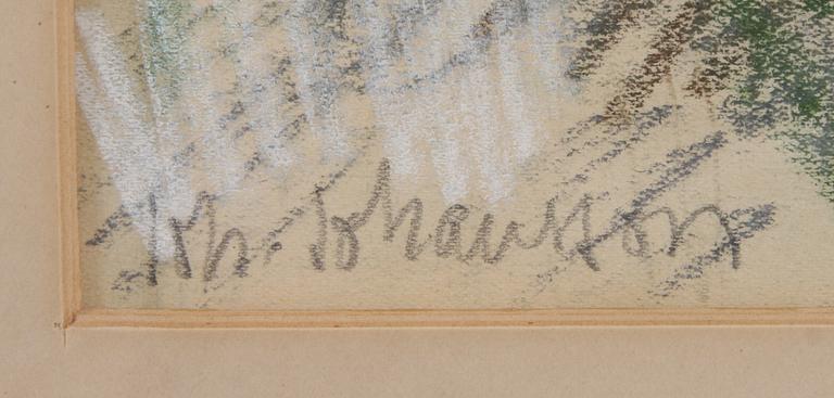 JOHANSSON JOHAN, pastell, sign.