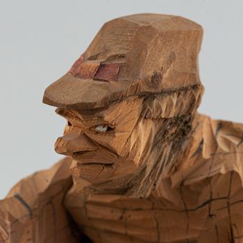 A Carl Johan Trygg wooden sculpture, signed and dated 1918.