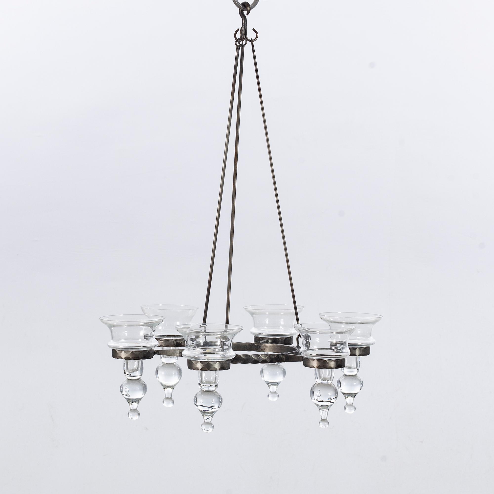 BERTIL VALLIEN, Chandelier, Boda, 1970's.