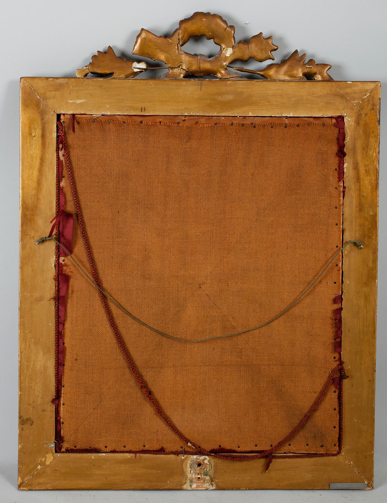 TAVLA, 1800-tal, med pärlbroderi och petit point.