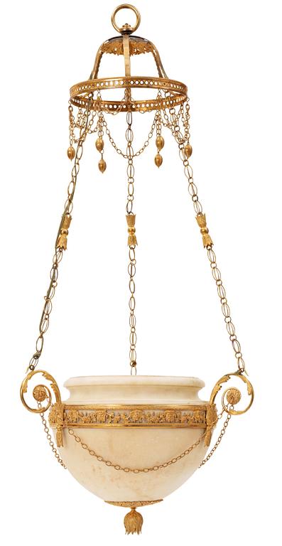 A North European circa 1800 hanging lamp.