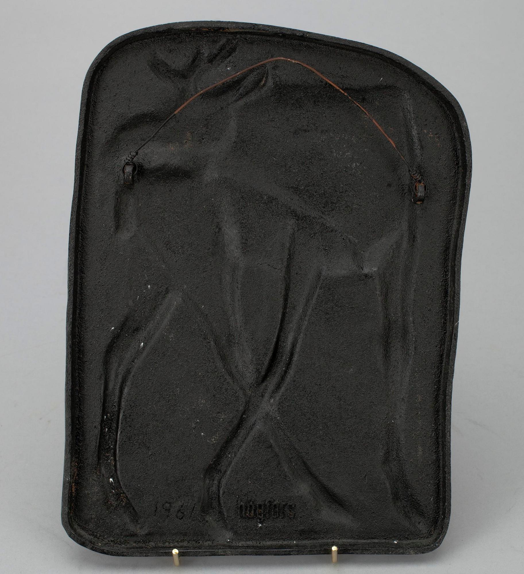 MIKAEL SCHILKIN, Relief, gjutjärn, sign. och a tergo dat. -61.