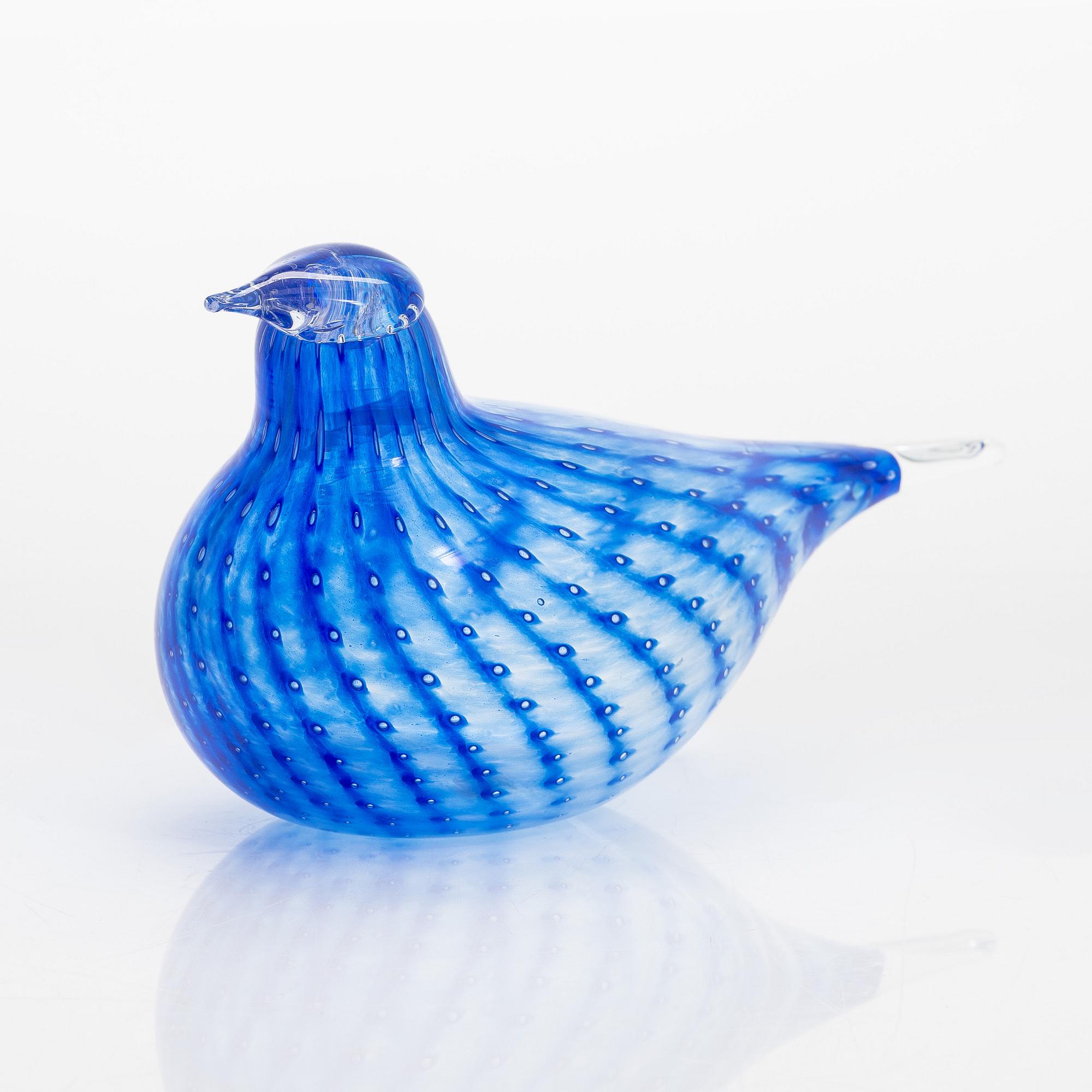 Oiva Toikka, a glass bird, signed O. Toikka Nuutajärvi Stora Enso oyj. Iittala 2008.