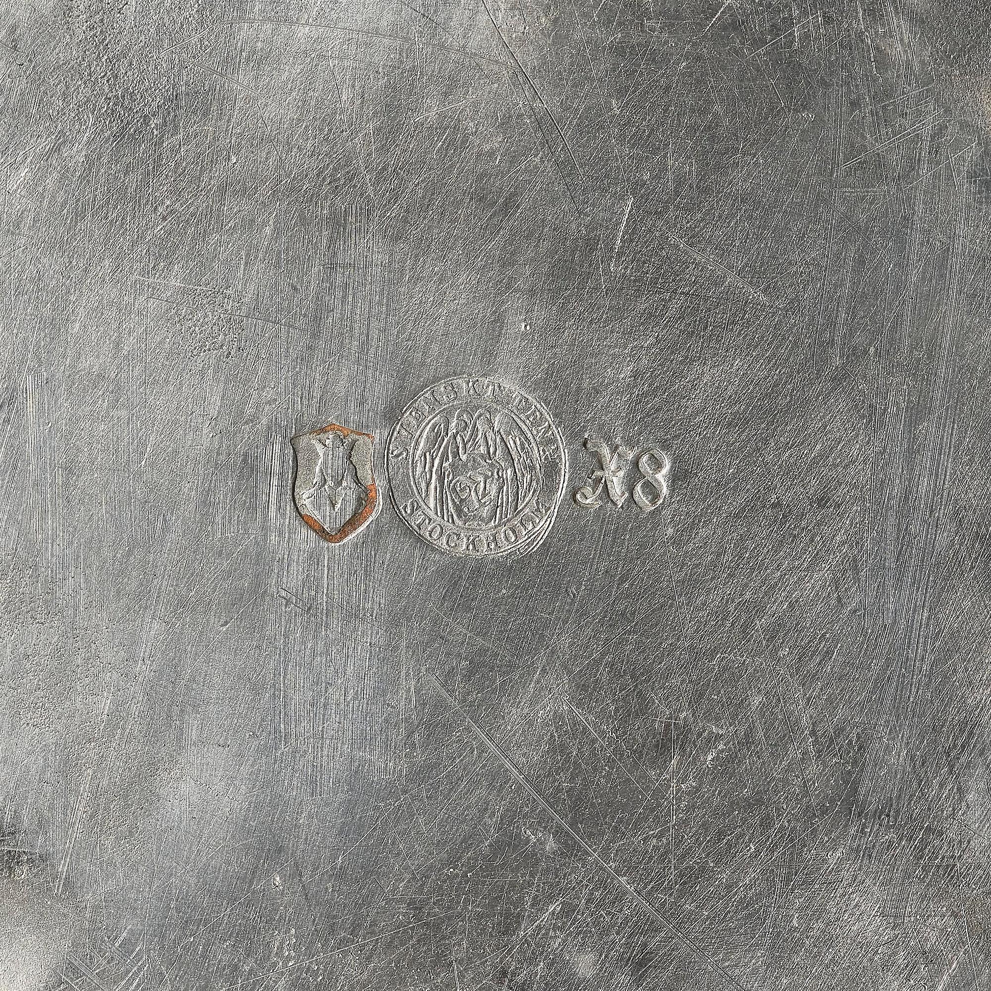 Estrid Ericson, a pewter dish model "A 28", Svenskt Tenn, Stockholm, 1948.
