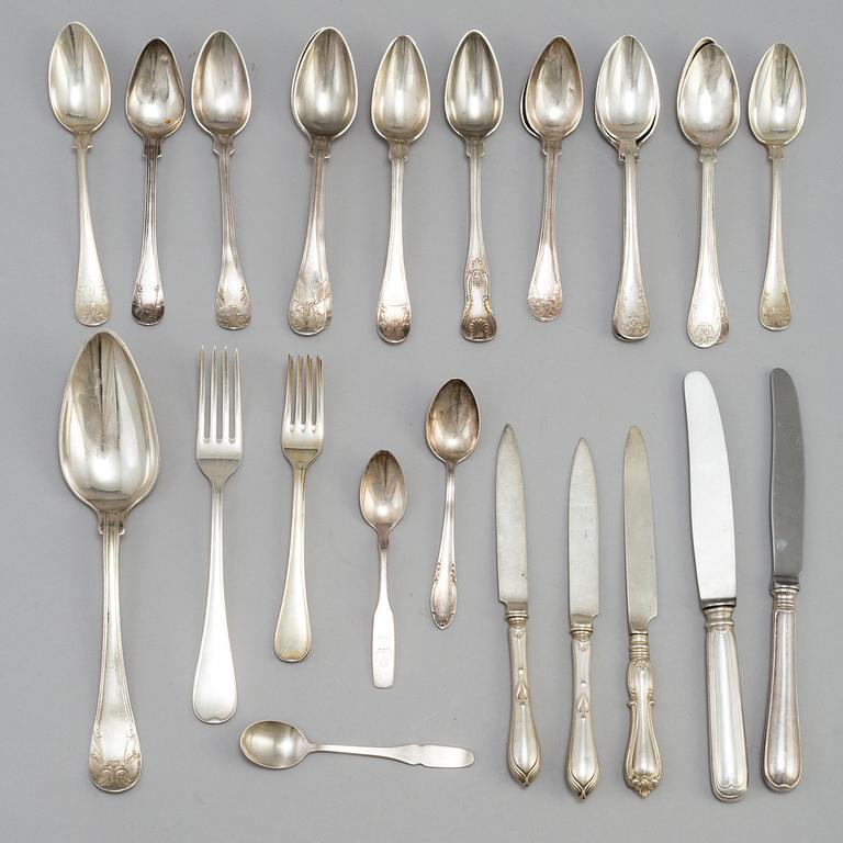 30 pieces of Swedish silver cutlery, 19-/20th centuries. Weigth ca 675 grams.