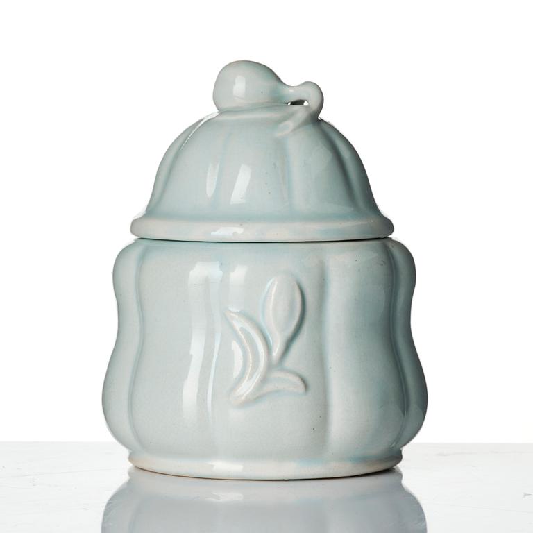 Wilhelm Kåge, a ceramic vase and a  lidded bowl, Gustavsberg 1927-28.
