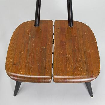 Ilmari Tapiovaara, fåtöljer, ett par, "Pirkka lounge chair", Laukaan Puu 1960-tal.