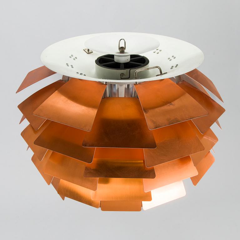 Poul Henningsen, a 'PH Artichoke' / 'PH-Kotte' copper ceiling light, Louis Poulsen, Denmark, turn of the decade 1960/70.