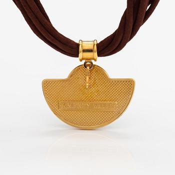 Frey Wille, a necklace made of gold coloured metal and enamel. Marked Frey Wille.