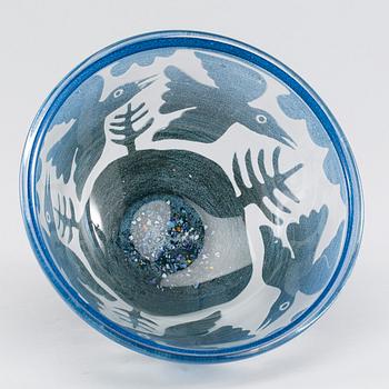 A Bertil Vallien glass bowl, Boda.