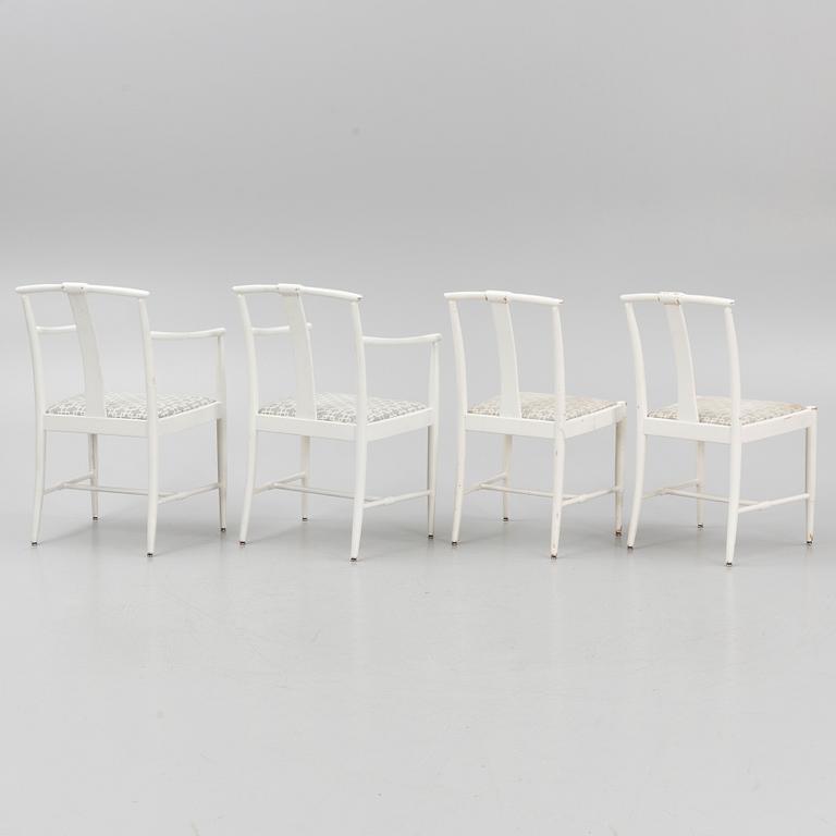 Kerstin Hörlin-Holmqvist, four 'Triva' series chairs, Nordiska Kompaniet, mid-20th Century.