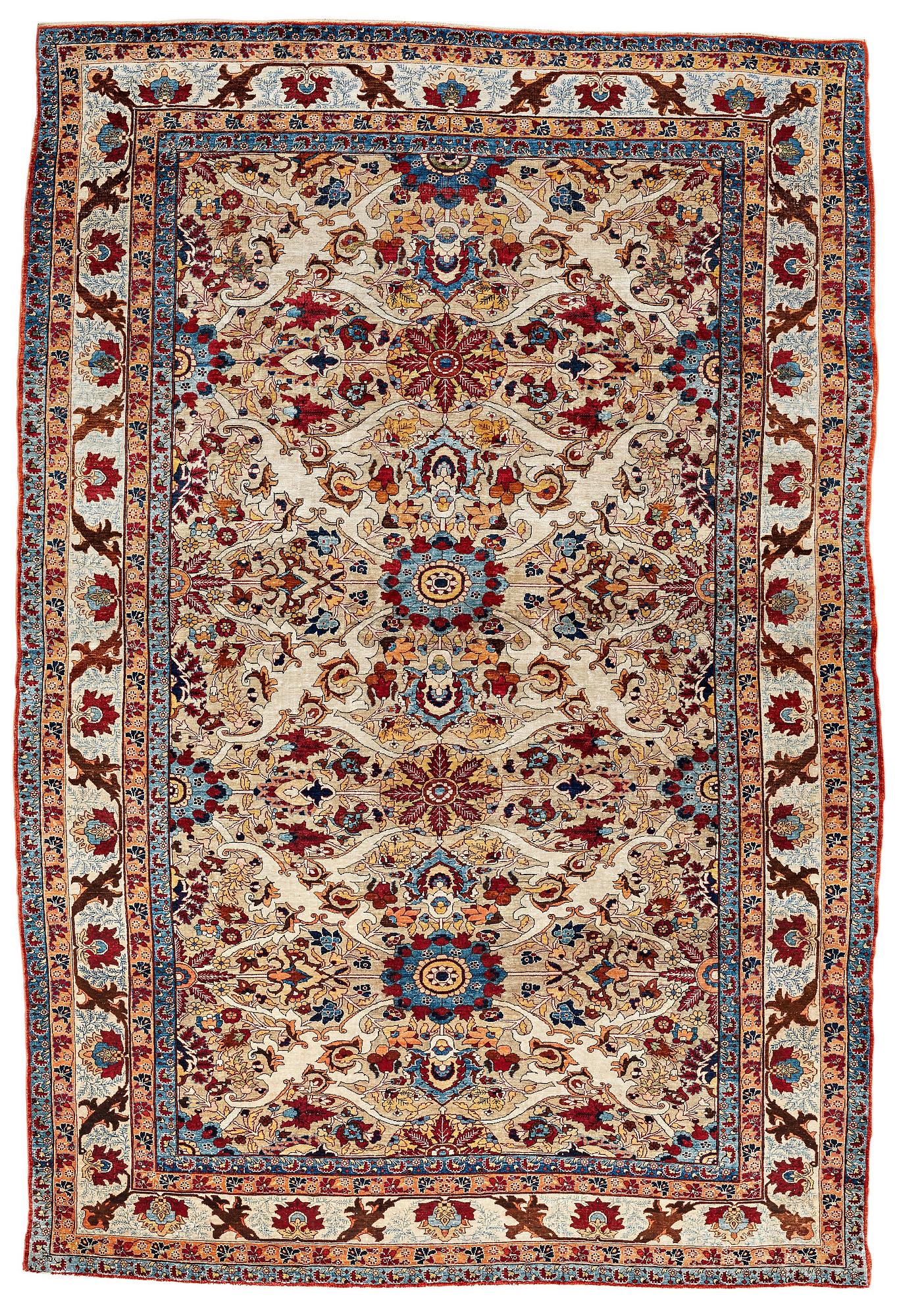 MATTA, antik silke Feraghan/Keshan sannolikt, ca 215,5 x 144,5 cm.