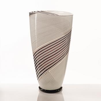 Dino Martens, vas, glas, "Mezza Filigrana", Areliano Toso, Murano, Italien.