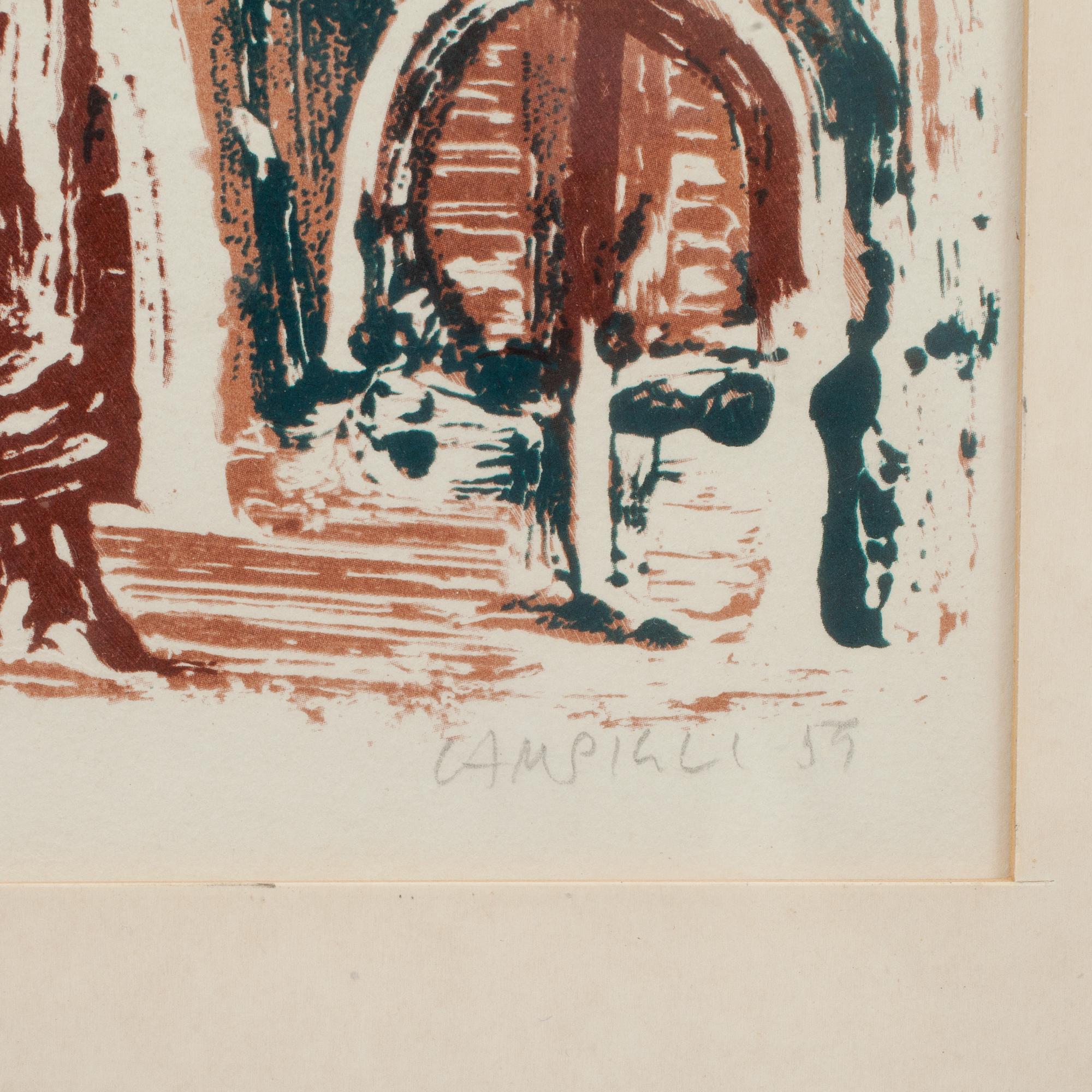 MASSIMO CAMPIGLI, Färglitografi, sign, numr 68/90 o dat 59.