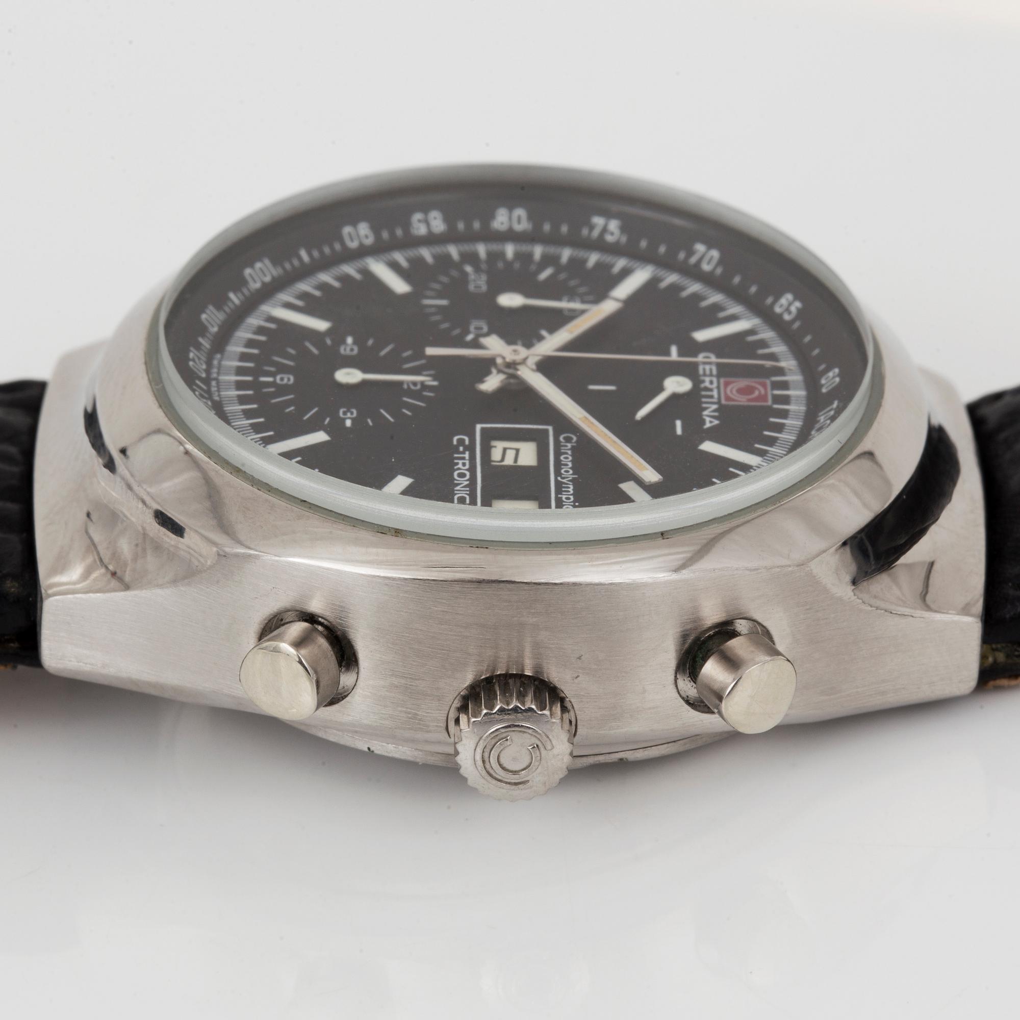CERTINA, Chronolympic, C-Tronic, chronograph, wristwatch, 38 mm,
