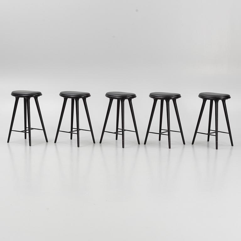 Space Copenhagen, five bar stools, Mater.