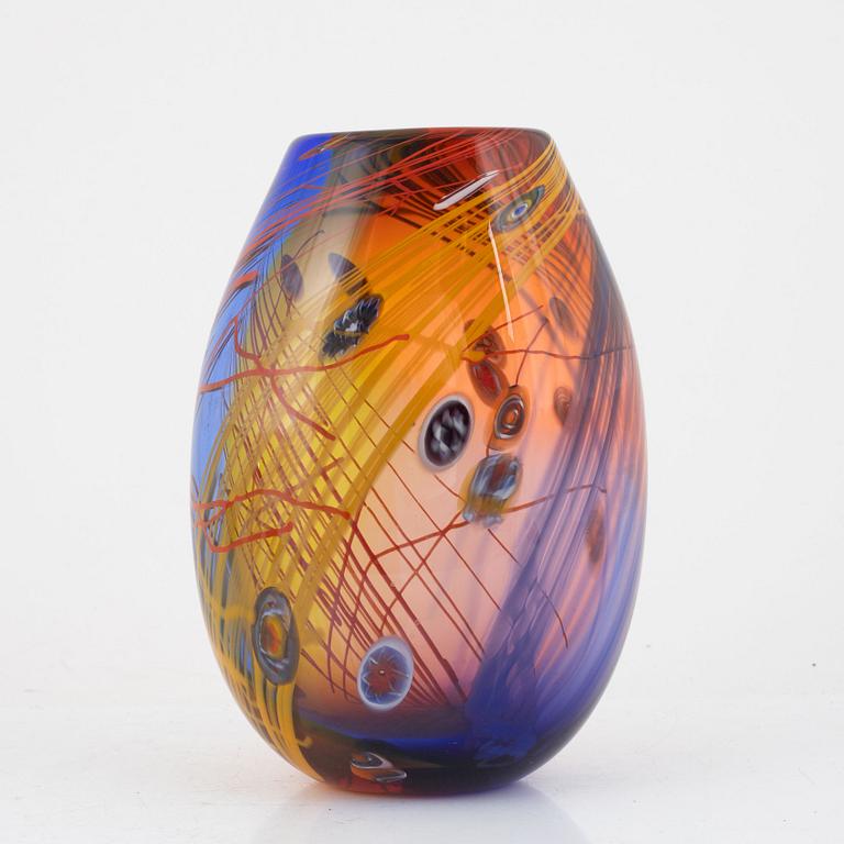 Berit Johansson, vase, glass, Sjöhyttan.