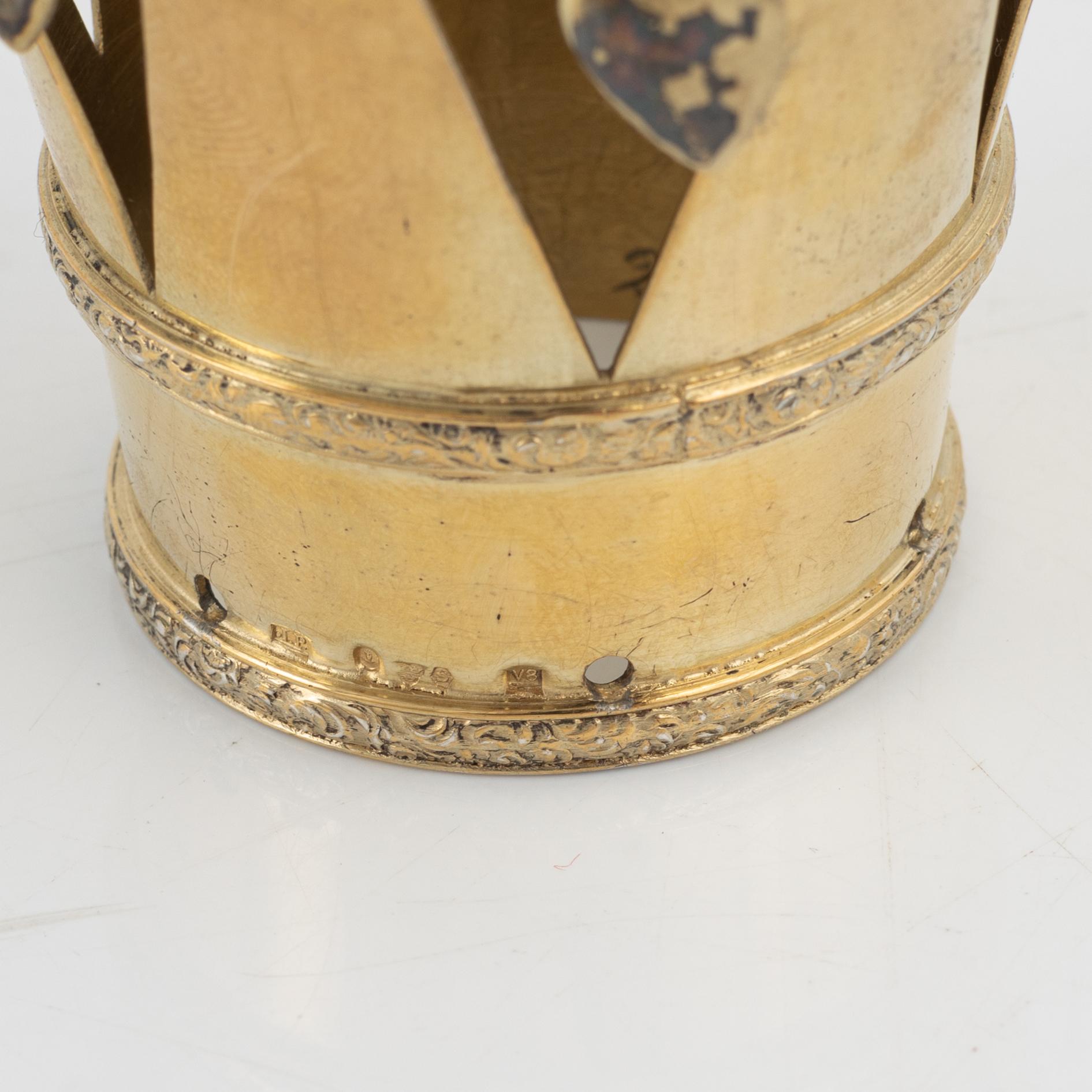 A Swedish Silver Gilt Bridal Crown, mark of J Pettersson, Stockholm 1947.