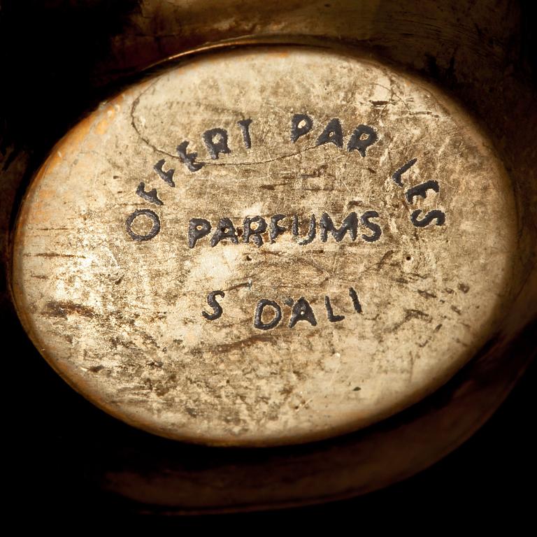 BERLOCKARMBAND, BROSCH SAMT HÄNGE, gulmetall, Salvador Dali, 1900-talets sista kvartal.