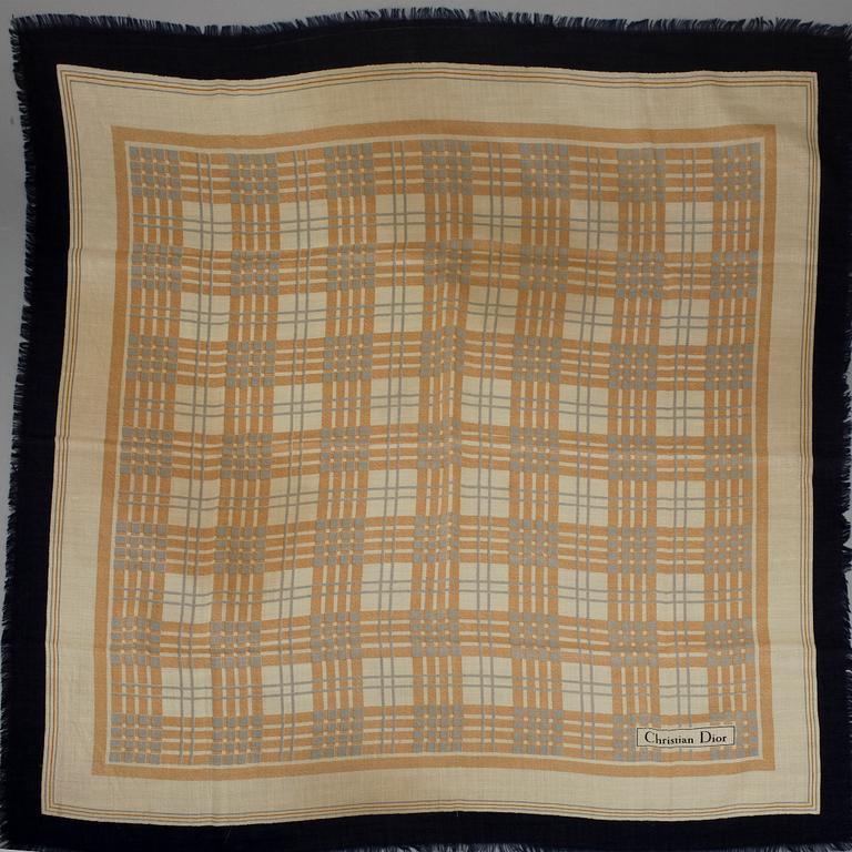 SCARF, 2 st, siden och cashmere, Dior.