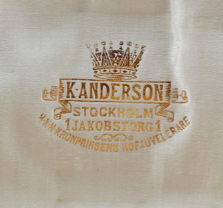 SERVERINGSBESTICK, 2 delar, silver, K Anderson, Stockholm 1905. Vikt ca 164 gram.