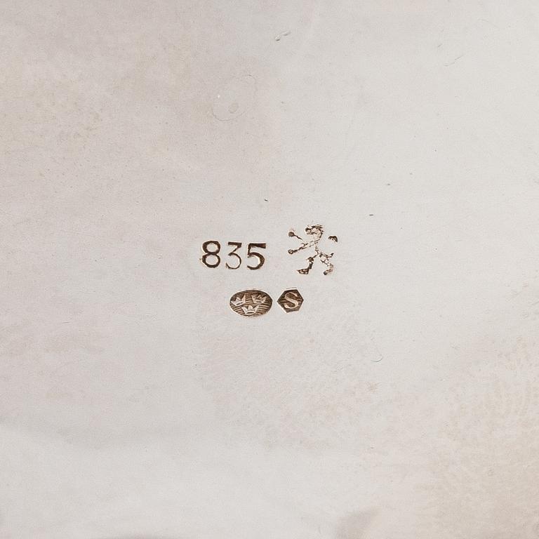 Kaffekanna, rokokostil, silver, svenska importstämplar, 1900-tal.