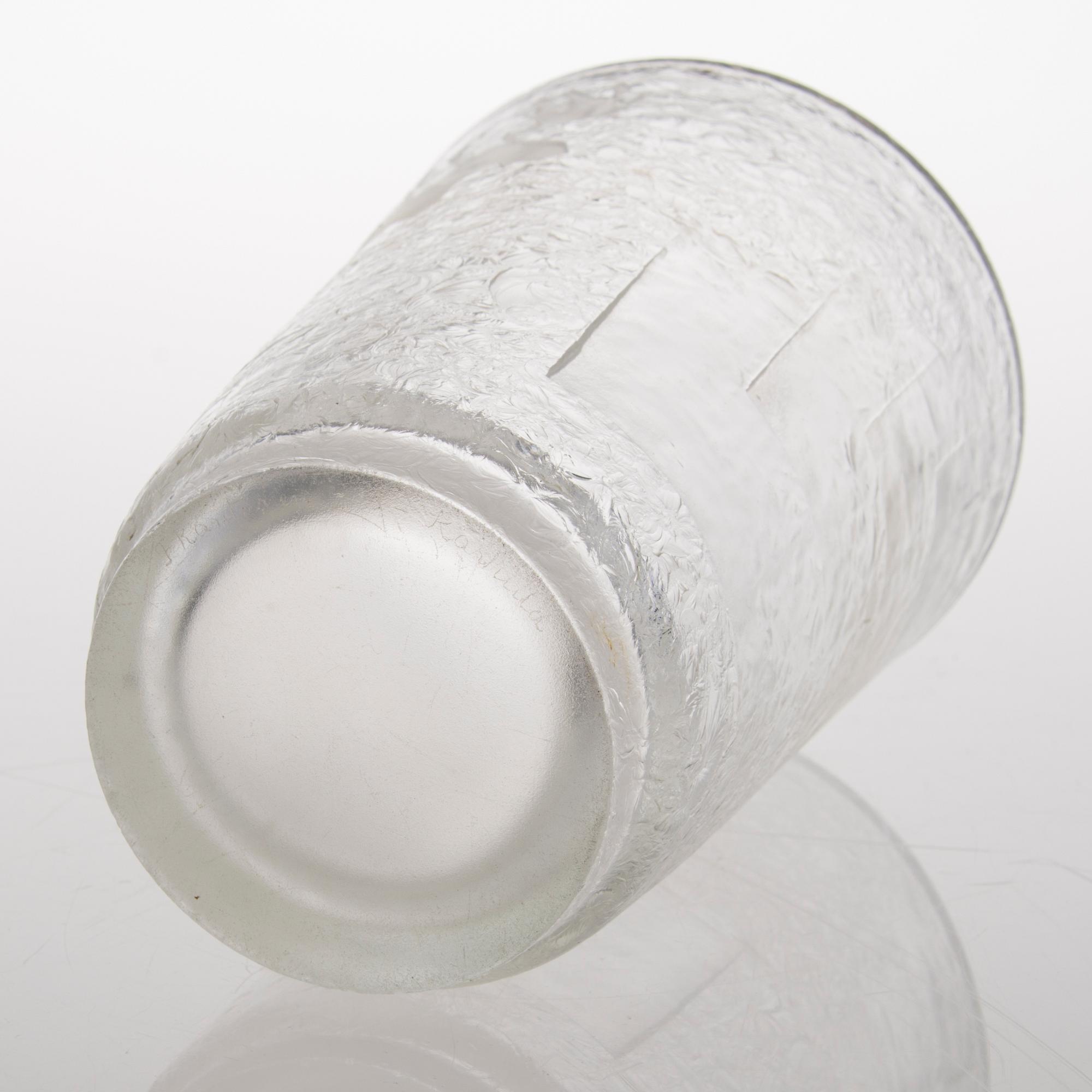 FRANS RANTANEN, maljakko lasia, signeerattu F. Rantanen -38 Karhula.