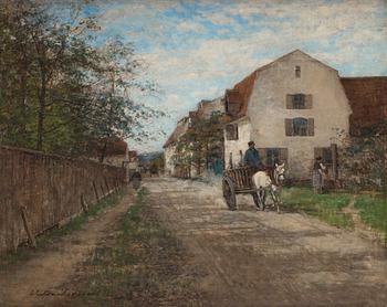 Victor Forssell, Street scene, Visby (possibly St Hansgatan southward).