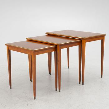 A 3-piece nesting table, SMI, Kvillsfors Möbler, Kvillsfors, second half of the 20th Century.