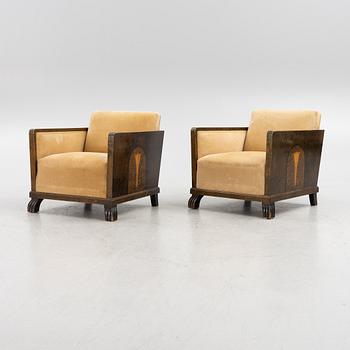 A pair of Swedish Grace armchairs, 1920s/30s.