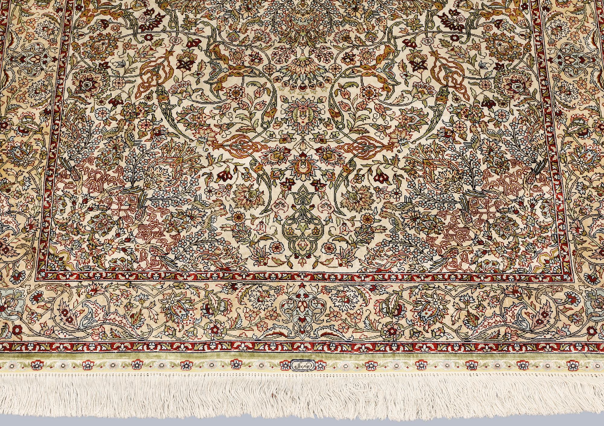 An Oriental silk rug, approx. 153 x 95 cm.
