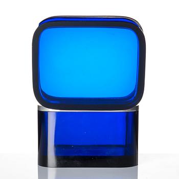 Josef Frank, a pewter mounted blue-tinted glass box, Firma Svenskt Tenn.