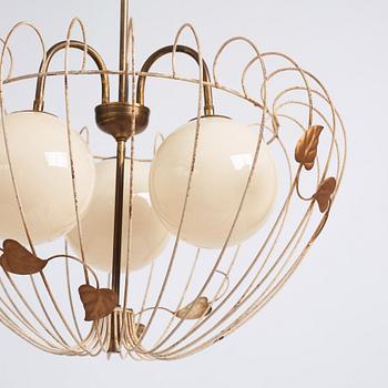 A pair of Swedish Modern ceiling lamps, 1940s.