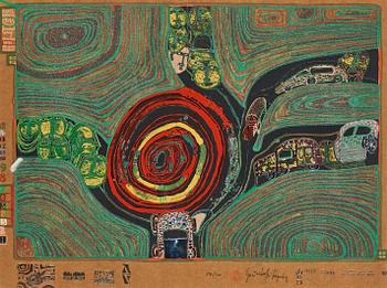 208. Friedensreich Hundertwasser, "Crusade of the crossroaders" ("Kreisverkehr der Strassengekreuzigten").