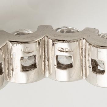 Ring platina helallians med briljantslipade diamanter, Stephen Foster,