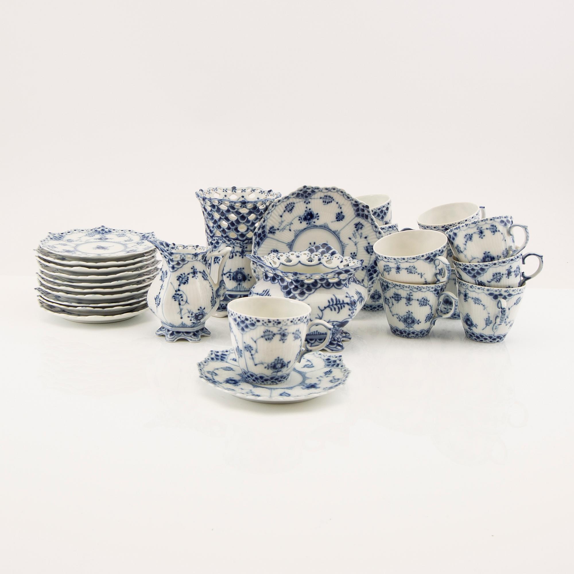 Servis 15 dlr "Muselmalet" Royal Copenhagen, Danmark 1957-1978.