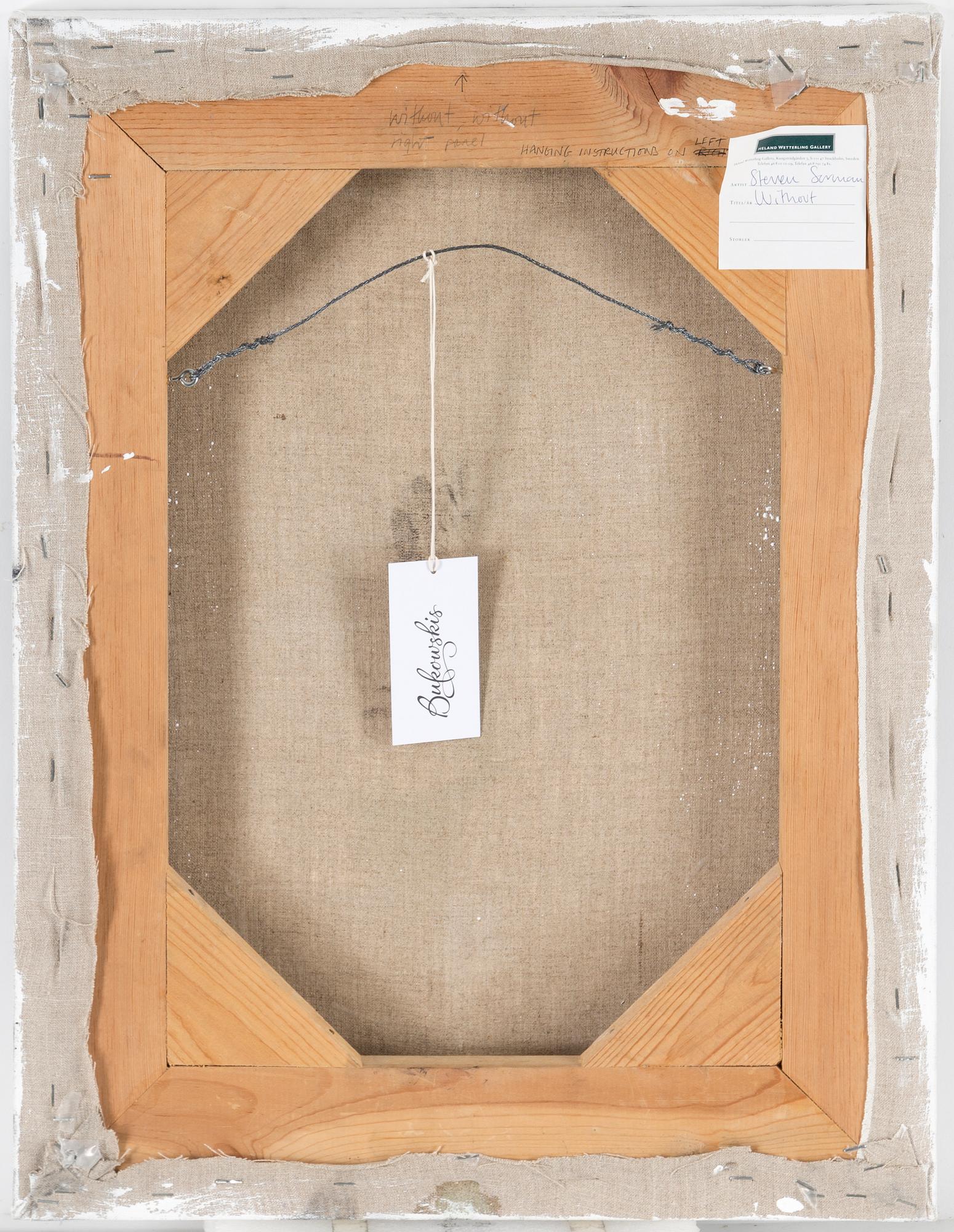 STEVEN SORMAN, Diptyk i blandteknik signerad Steven och Sorman samt daterad 1988.