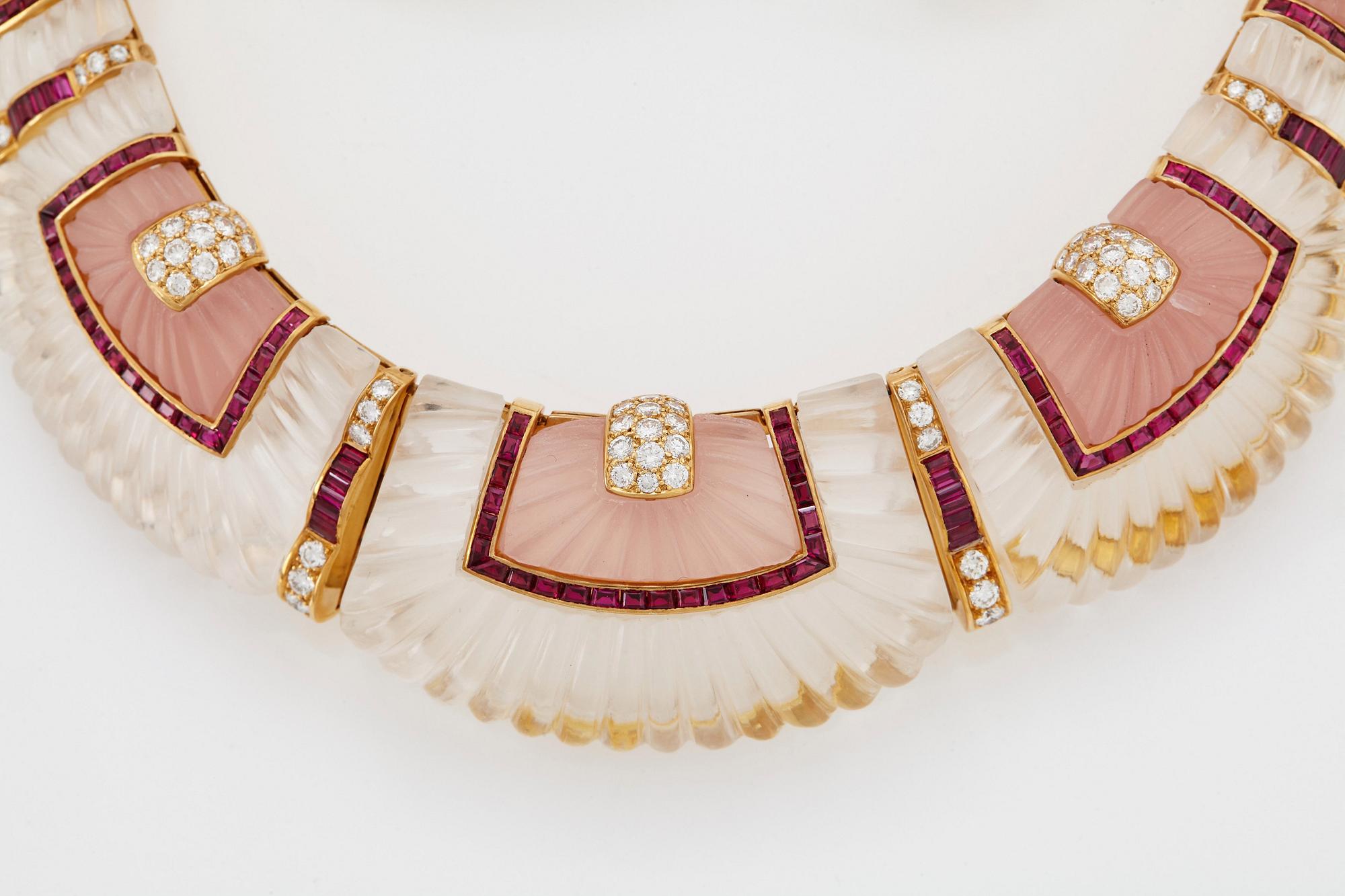 Boucheron a necklace and a pair of earrings.