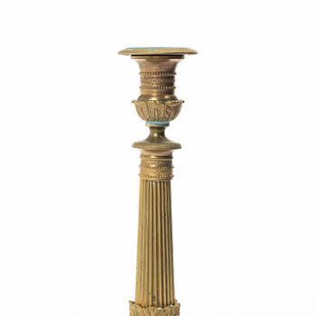 Candle holder, Empire style, R.G Johansson Metal Factory Stockholm, early 20th century.