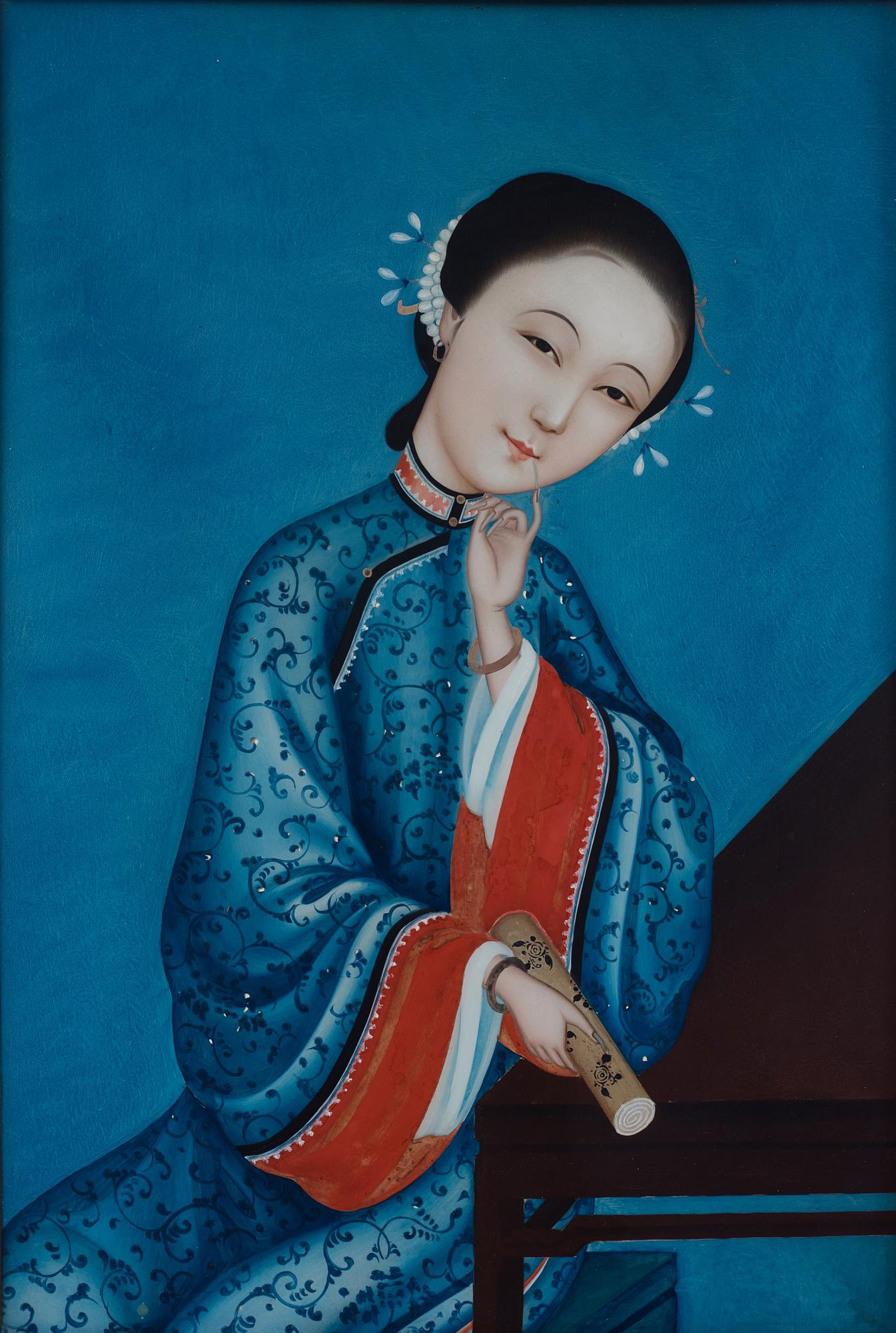 Glasmålning, Qingdynastin, 1800-tal.