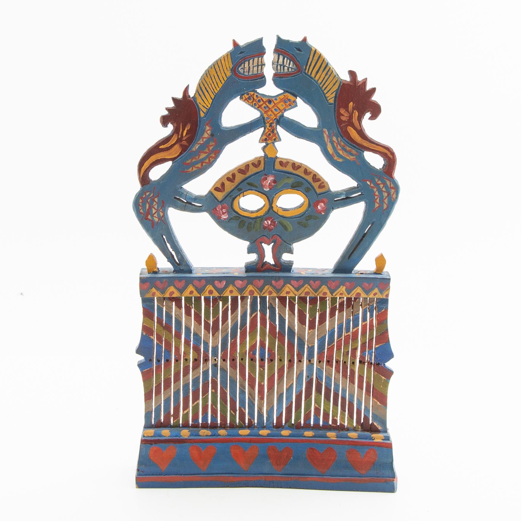 Band weaving shuttle, folk art, second half of the 19th century.