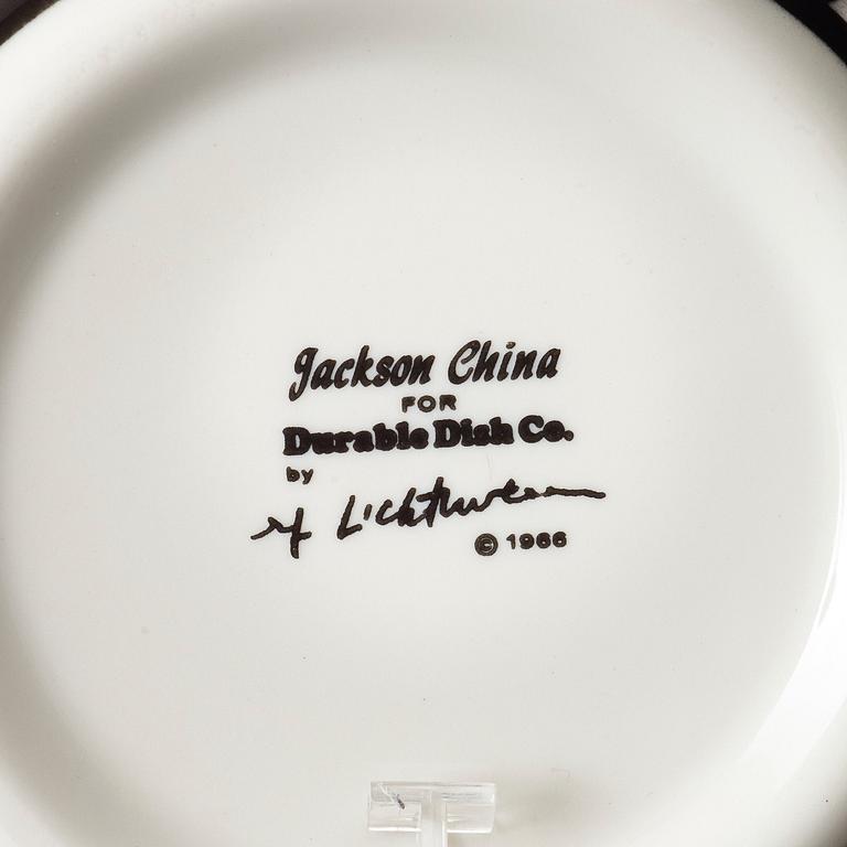 A Roy Lichtenstein 3 pcs dinneware set, Jackson China for Durable Dish Co, New York 1966.