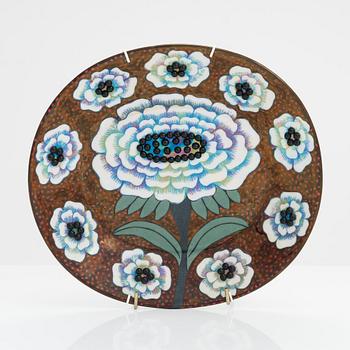 Birger Kaipiainen, fat, "Fiori", keramik, "Birger Kaipiainen, Arabia art made in Finland 1983", numrerad 52/2000.