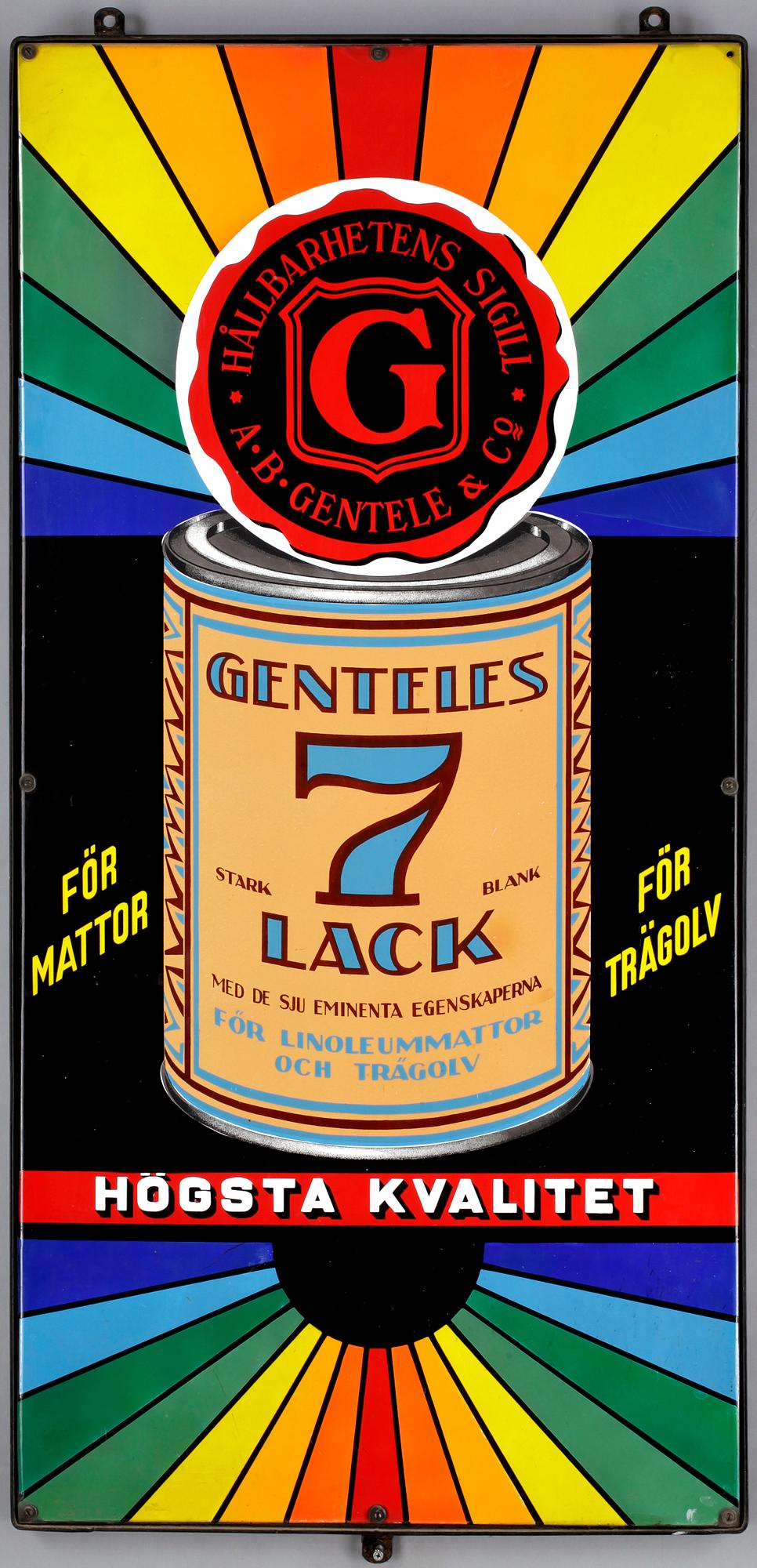 EMALJSKYLT, Genteles lack, 1940-tal.