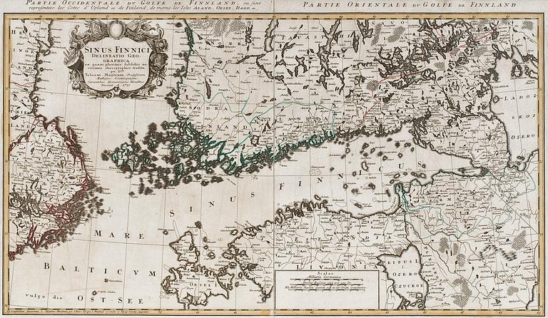 A MAP OF THE GULF OF FINLAND.