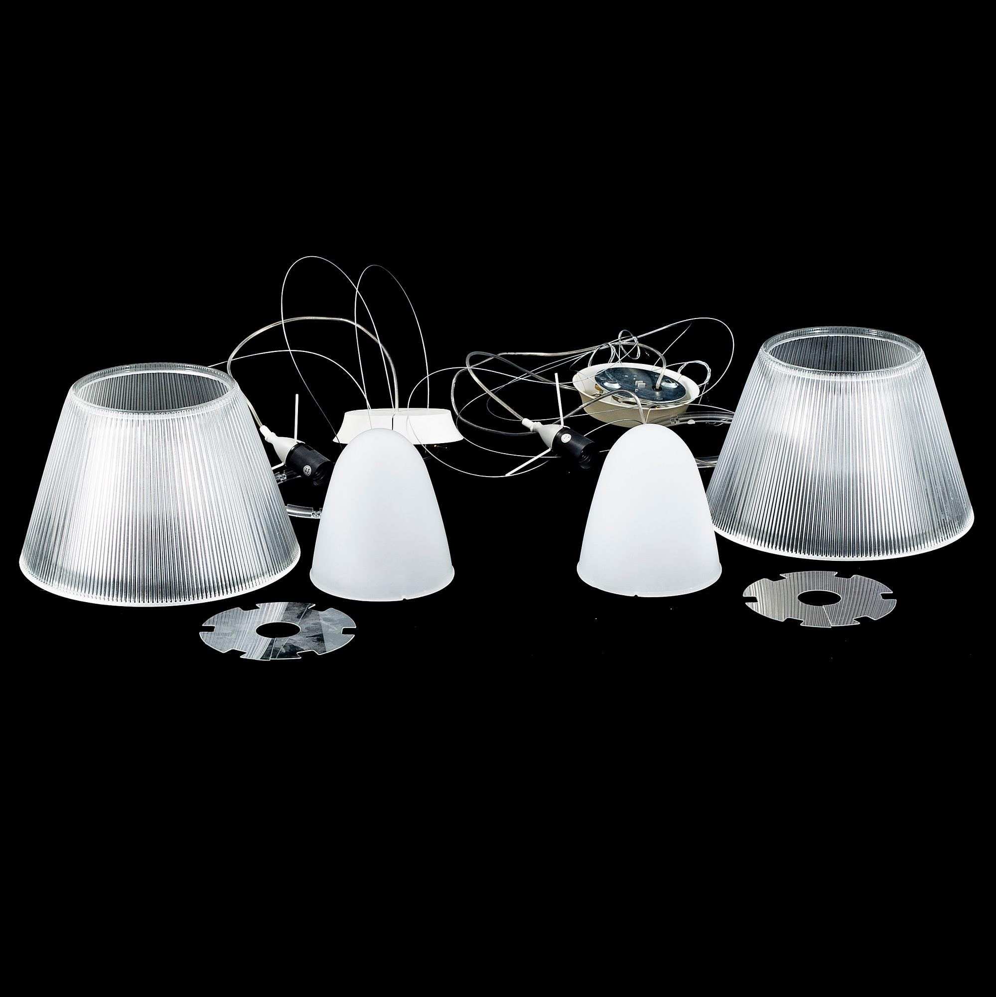 A pair of "Romeo Moon S1" lamps, designed by Philippe Starck for Flos.