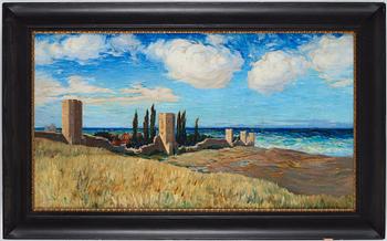 Ingeborg Westfelt-Eggertz, View over Visby City Wall from Nordergravar.